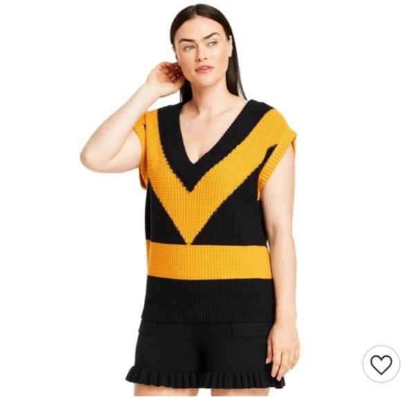 V-Neck Sweater Vest - Victor Glemaud x Target Black/Gold